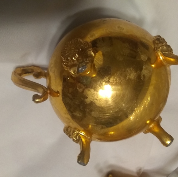 Vintage 24kt gold plated creamer